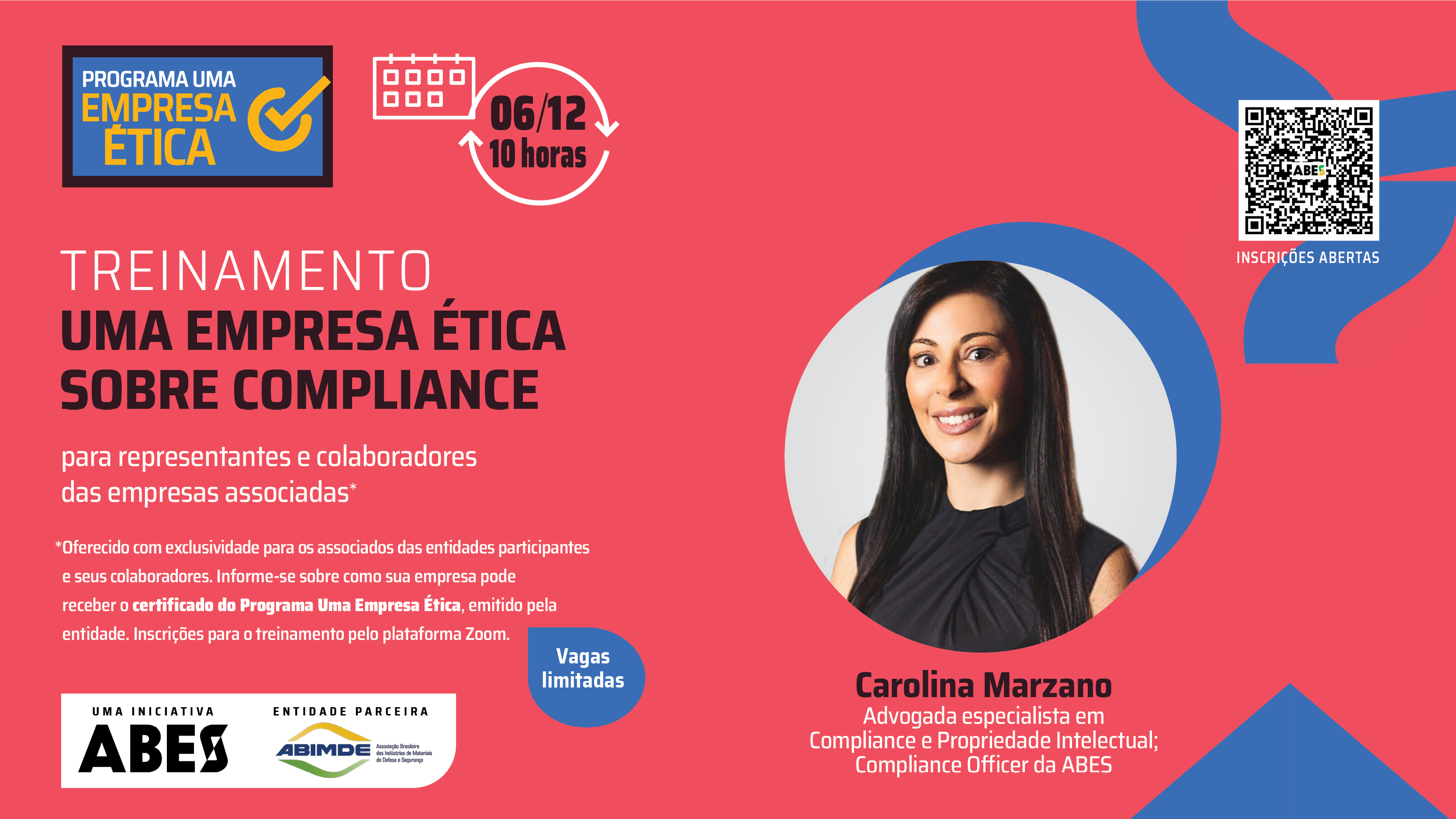 Nova turma do treinamento UMA EMPRESA ÉTICA SOBRE COMPLIANCE - ABES