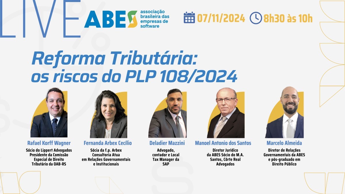 Participe da live: Reforma Tributária – os riscos do PLP 108/2024