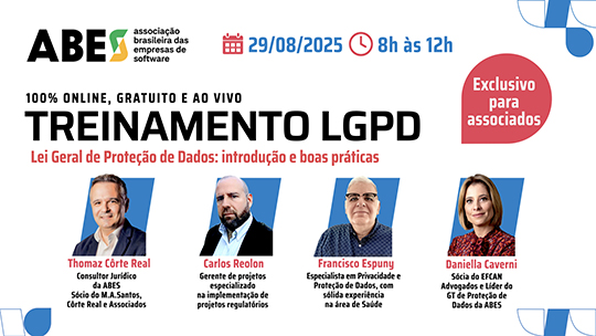 Treinamento sobre a LGPD: introdução e boas práticas - 29/08/2025 - das 8h às 12h