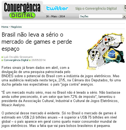 Brasil aparece como maior mercado de jogos online da América